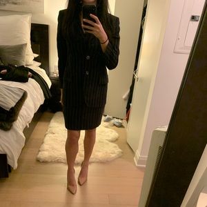 Les Copains blue striped blazer